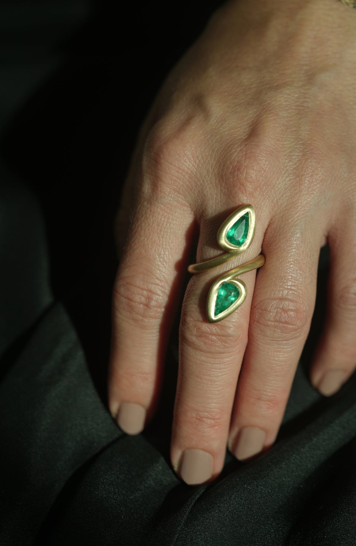 Double the Fun Ring in 18k gold, view 2