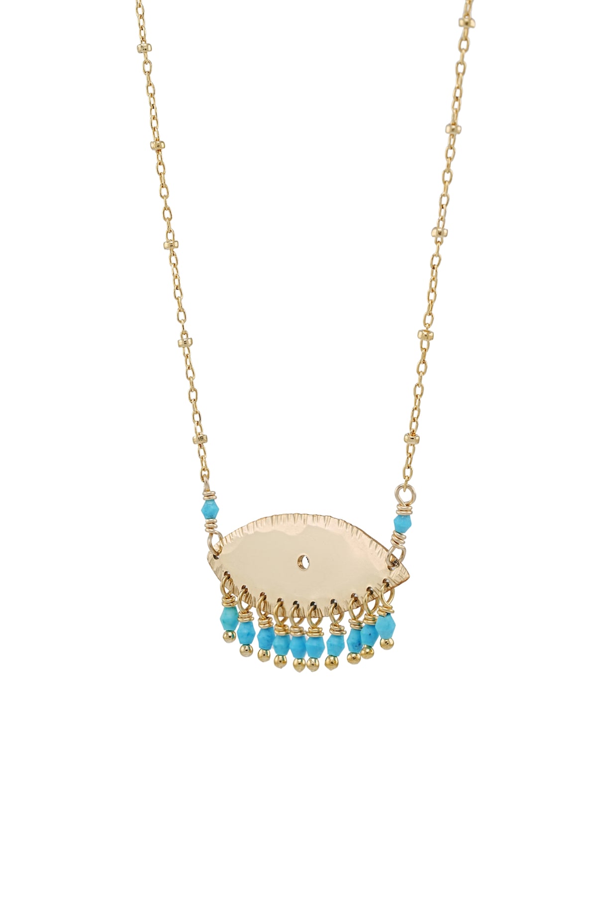 Eye of Horus Necklace in 14k gold filled, view 2