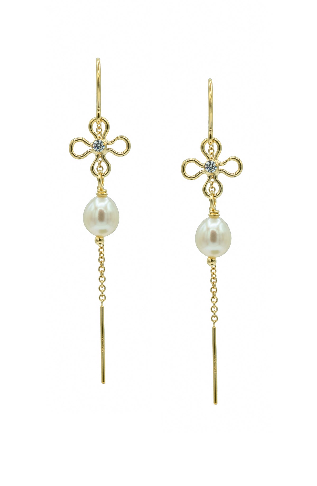 Flower Power Threaders in 14k gold filled, view 3