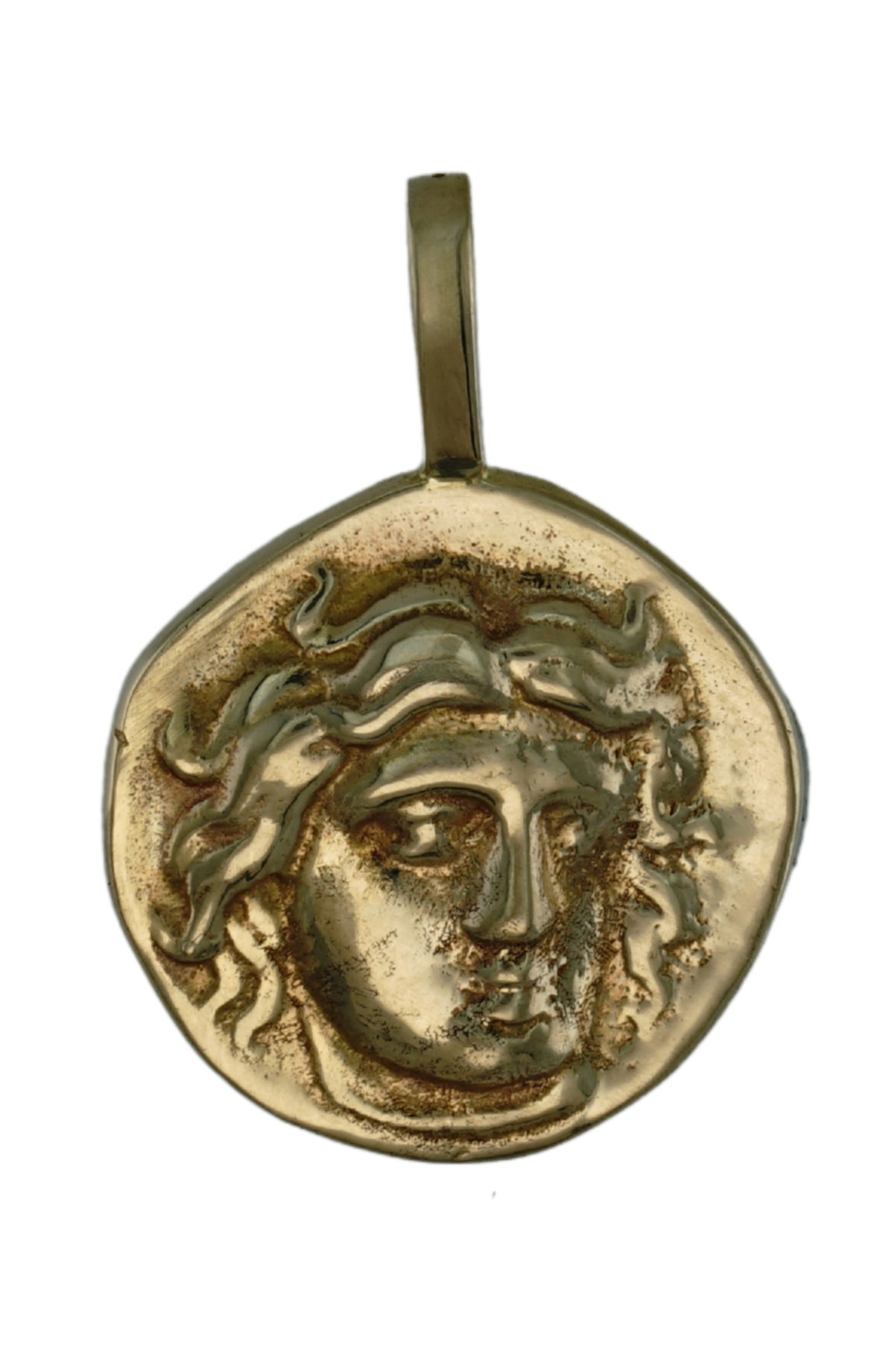 Helios Coin Pendant in 14k gold