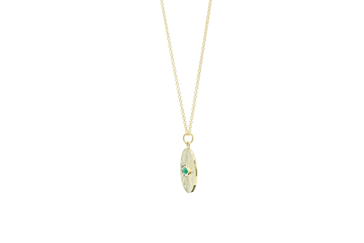 Mati Emerald Medallion Necklace, view 5
