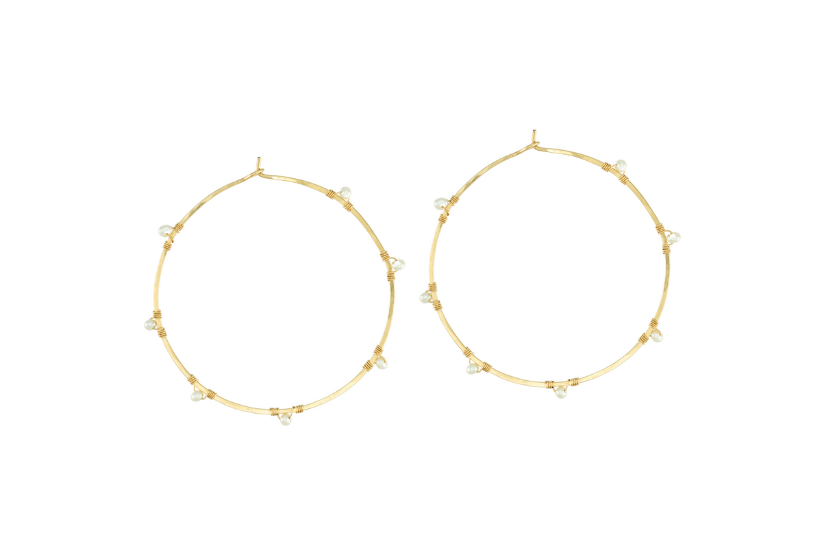 Selia Hoops in 14k gold filled, view 4
