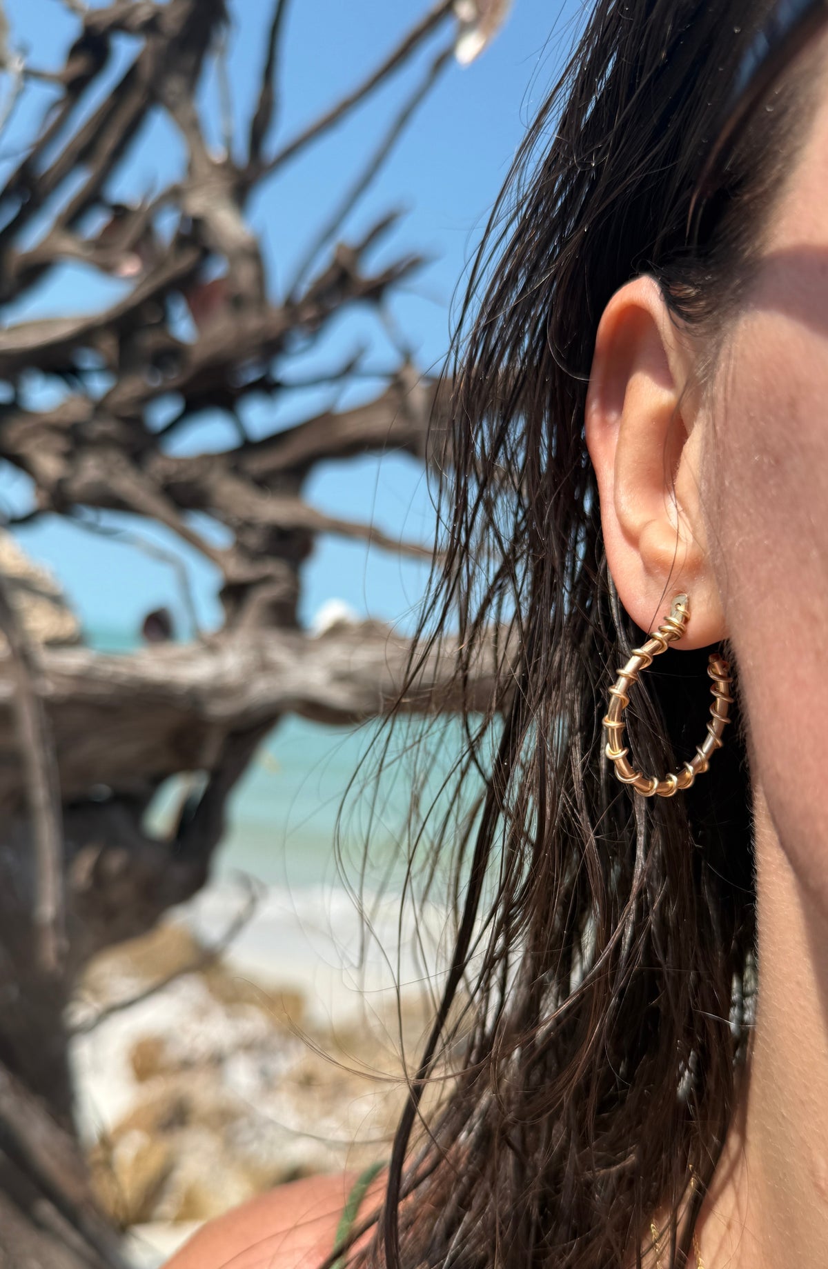 Spina Hoops in 14k gold filled, view 2