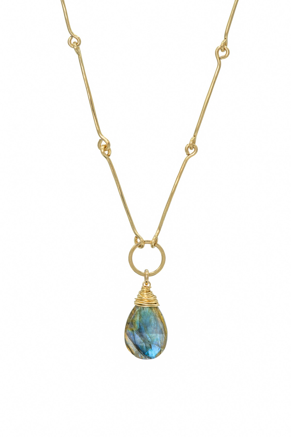 Labradorite Link Necklace, detail