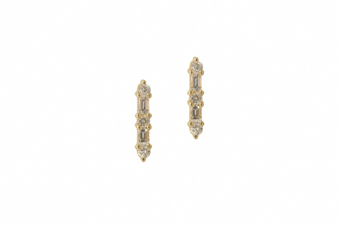 Baguette Studs - Albisia Jewelry