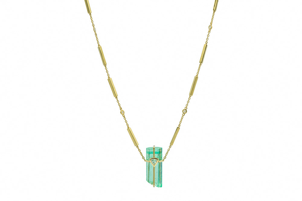Raw Emerald Necklace