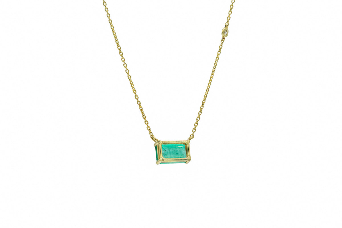 Zambian Emerald Necklace, view 3