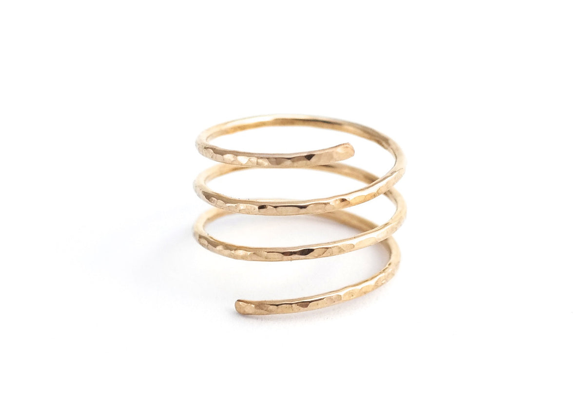 Spiral Ring in 14k gold filled, view 2