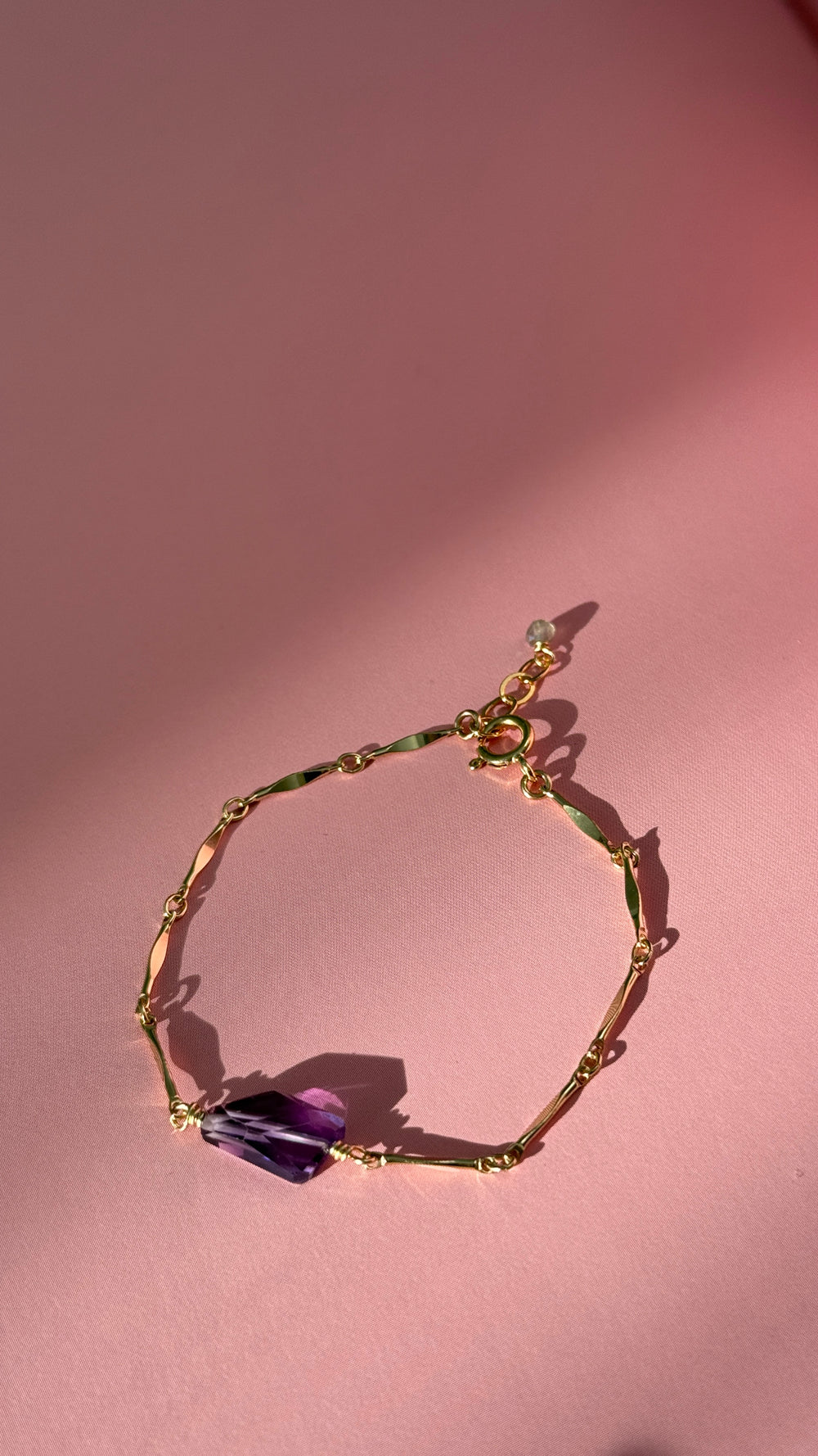 Faceted Amethyst Bracelet