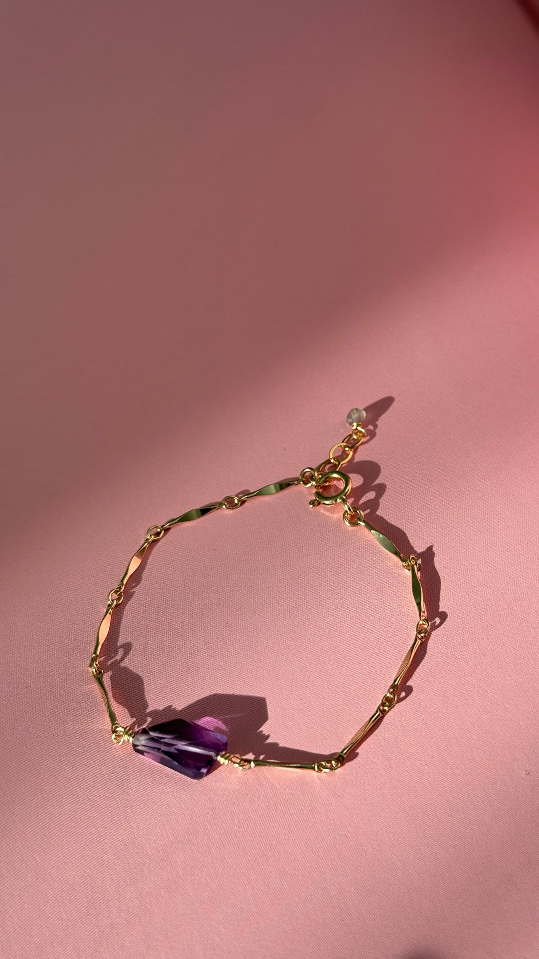 Faceted Amethyst Bracelet