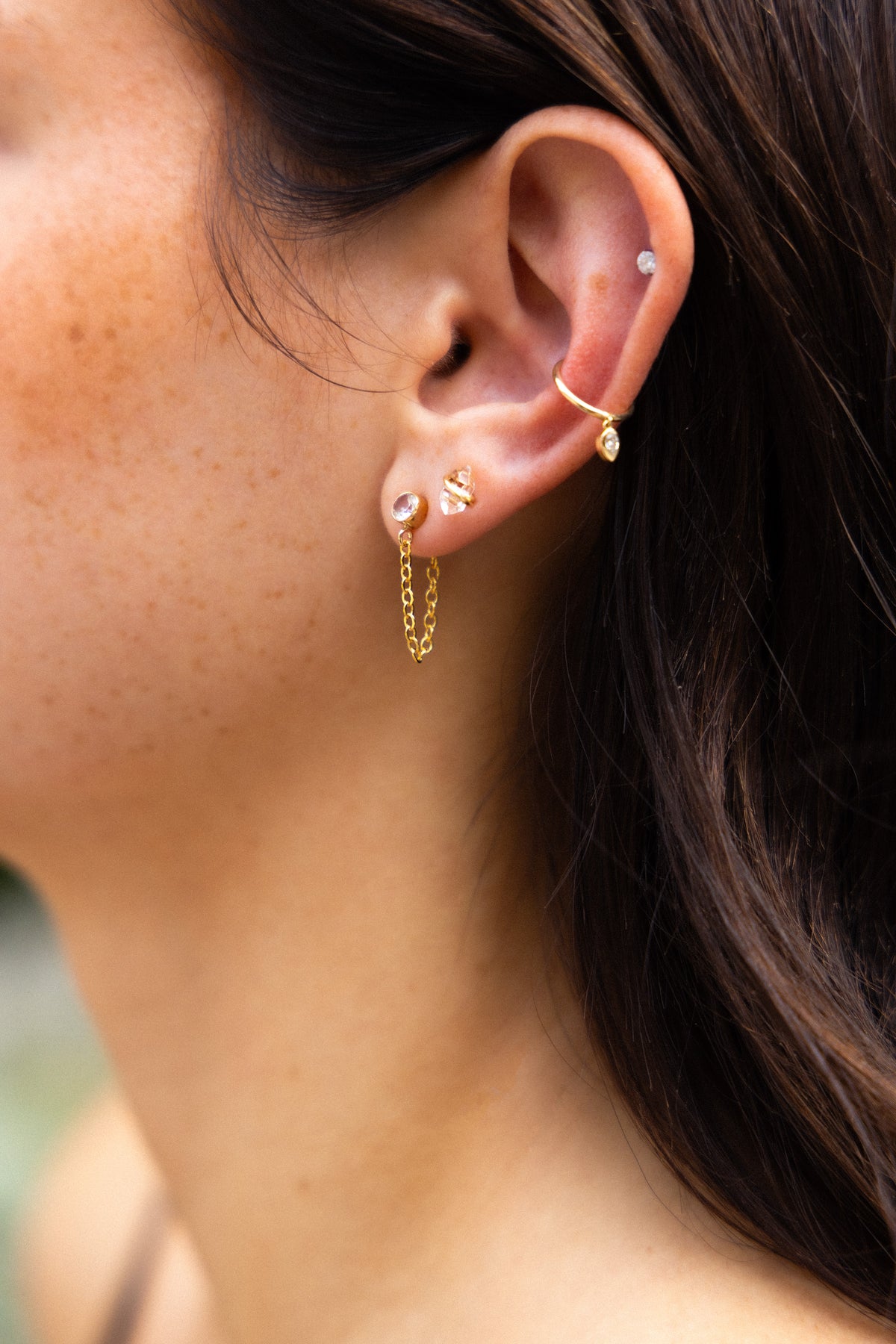 Topaz Chain Studs