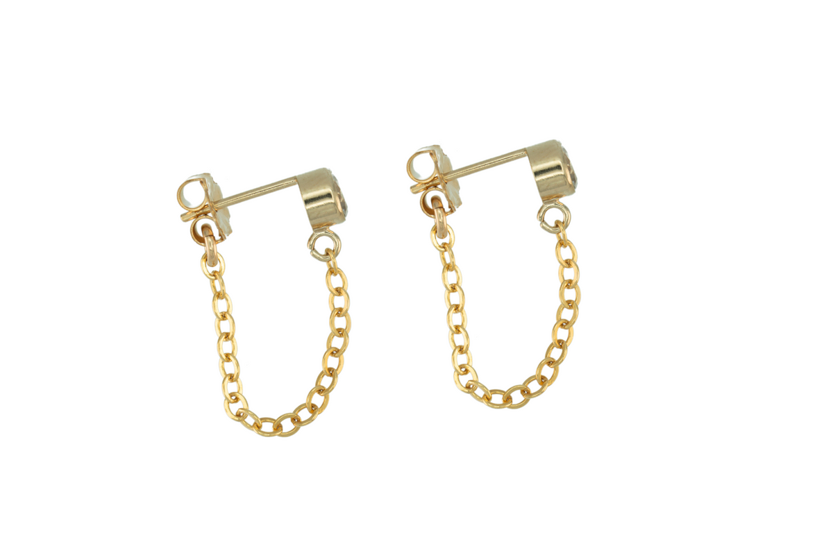 Topaz Chain Studs