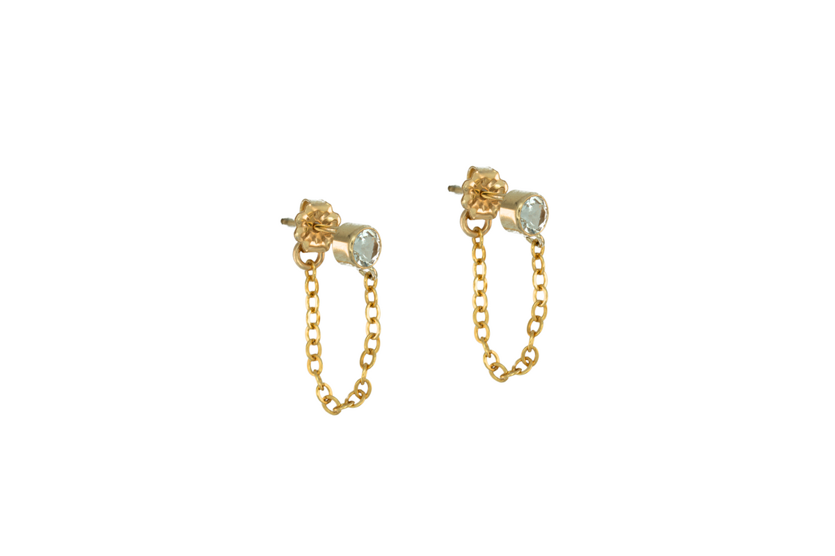 Topaz Chain Studs