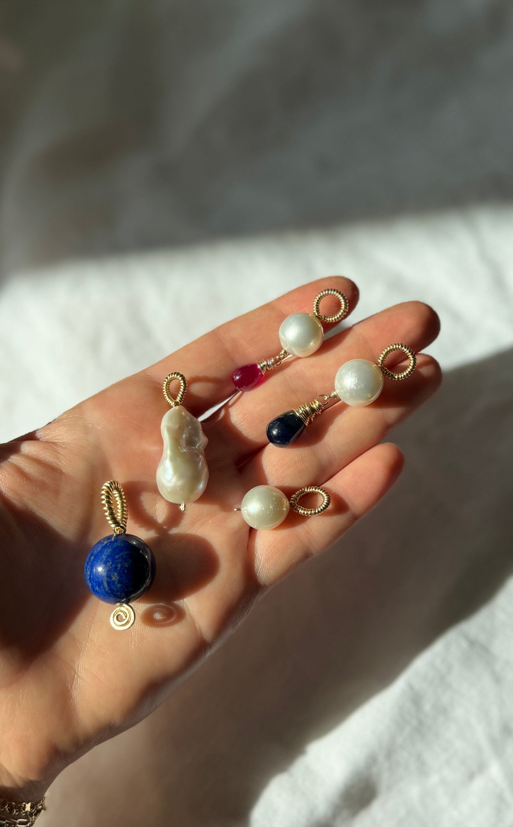 Sapphire & South Sea Pearl Pendant
