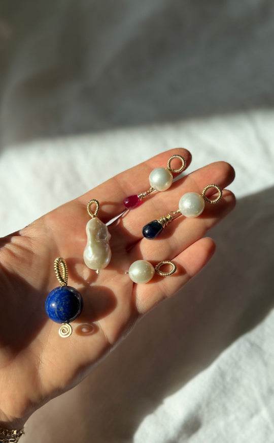 Sapphire & South Sea Pearl Pendant