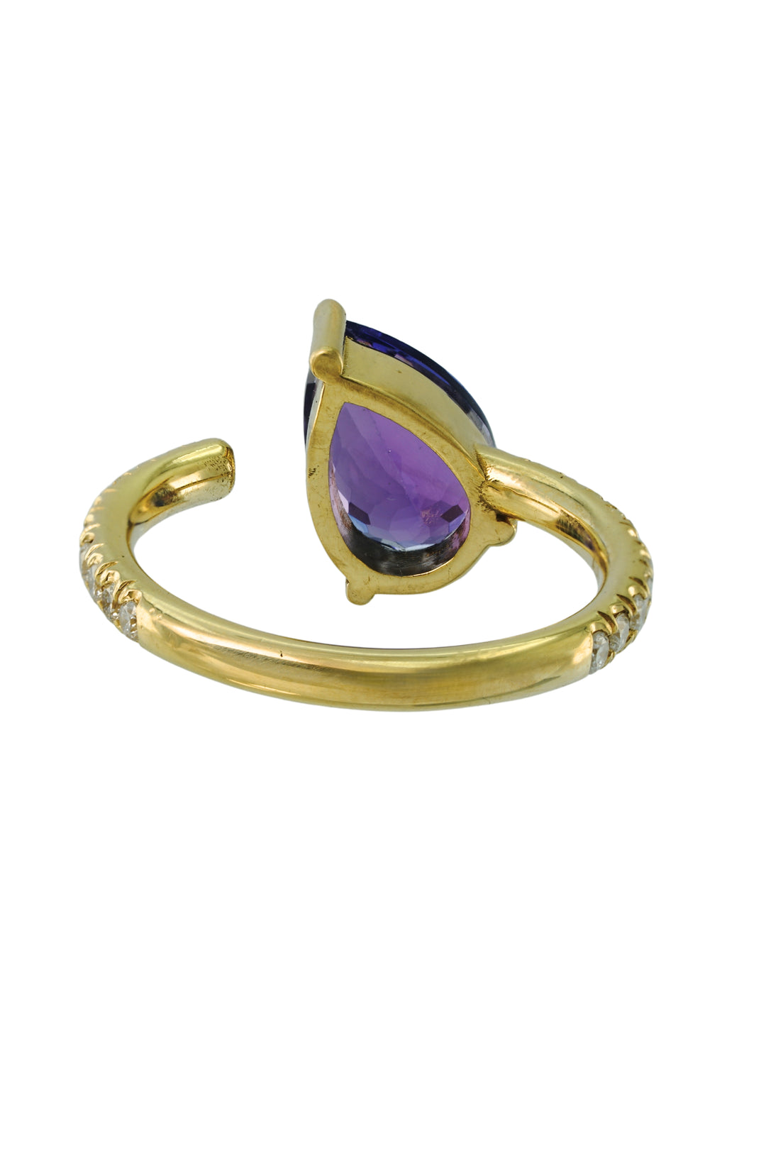 Tanzanite Prong Ring with Diamonds