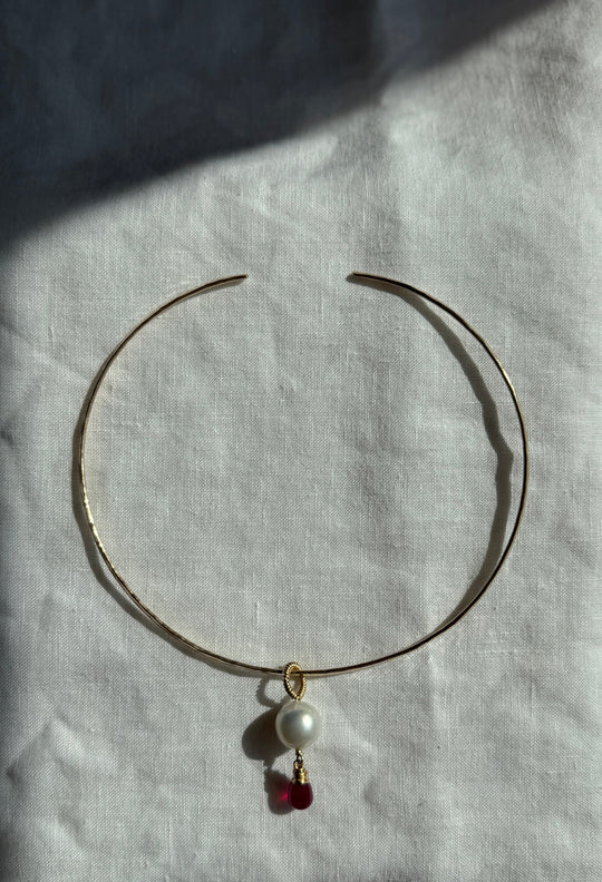 South Sea Pearl & Ruby Pendant