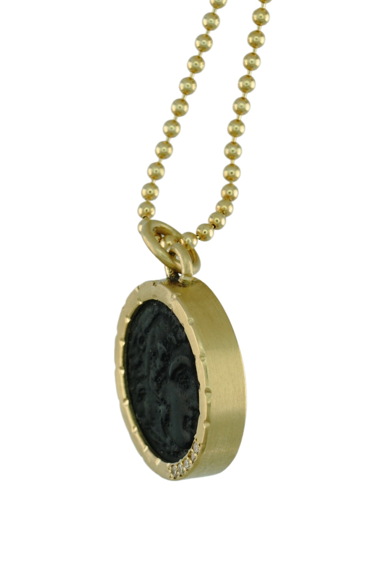 Intaglio Alexander the Great Necklace in 18k gold, view 5