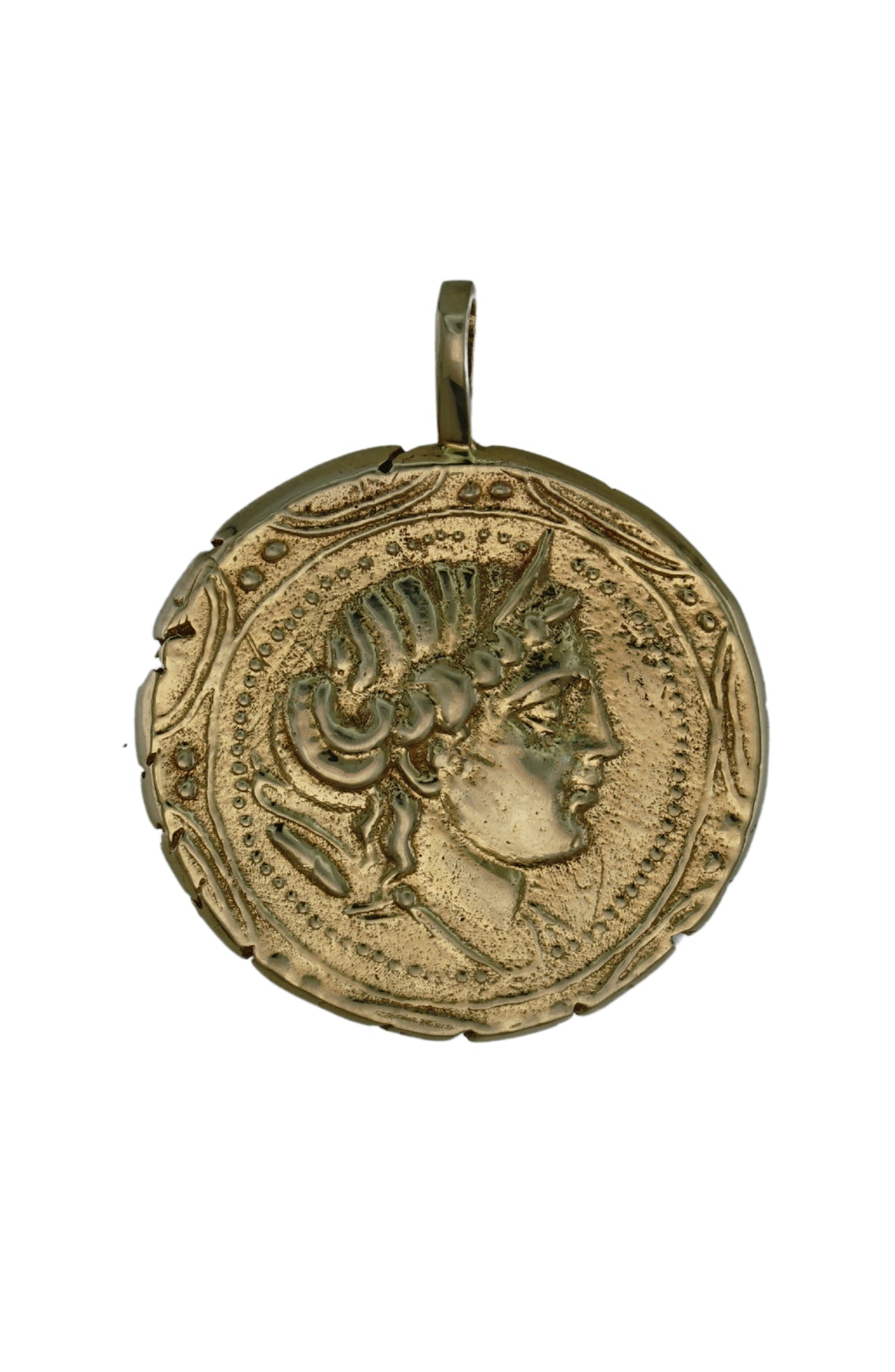 Artemis Coin Pendant in 14k gold