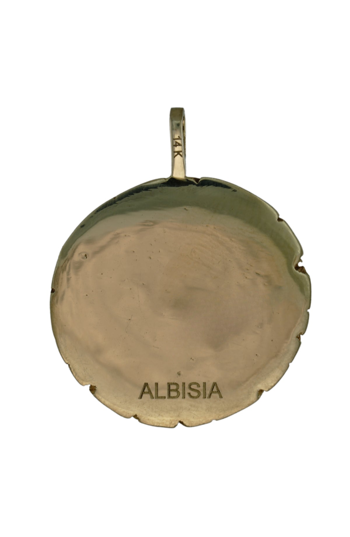 Artemis Coin Pendant in 14k gold, view 2