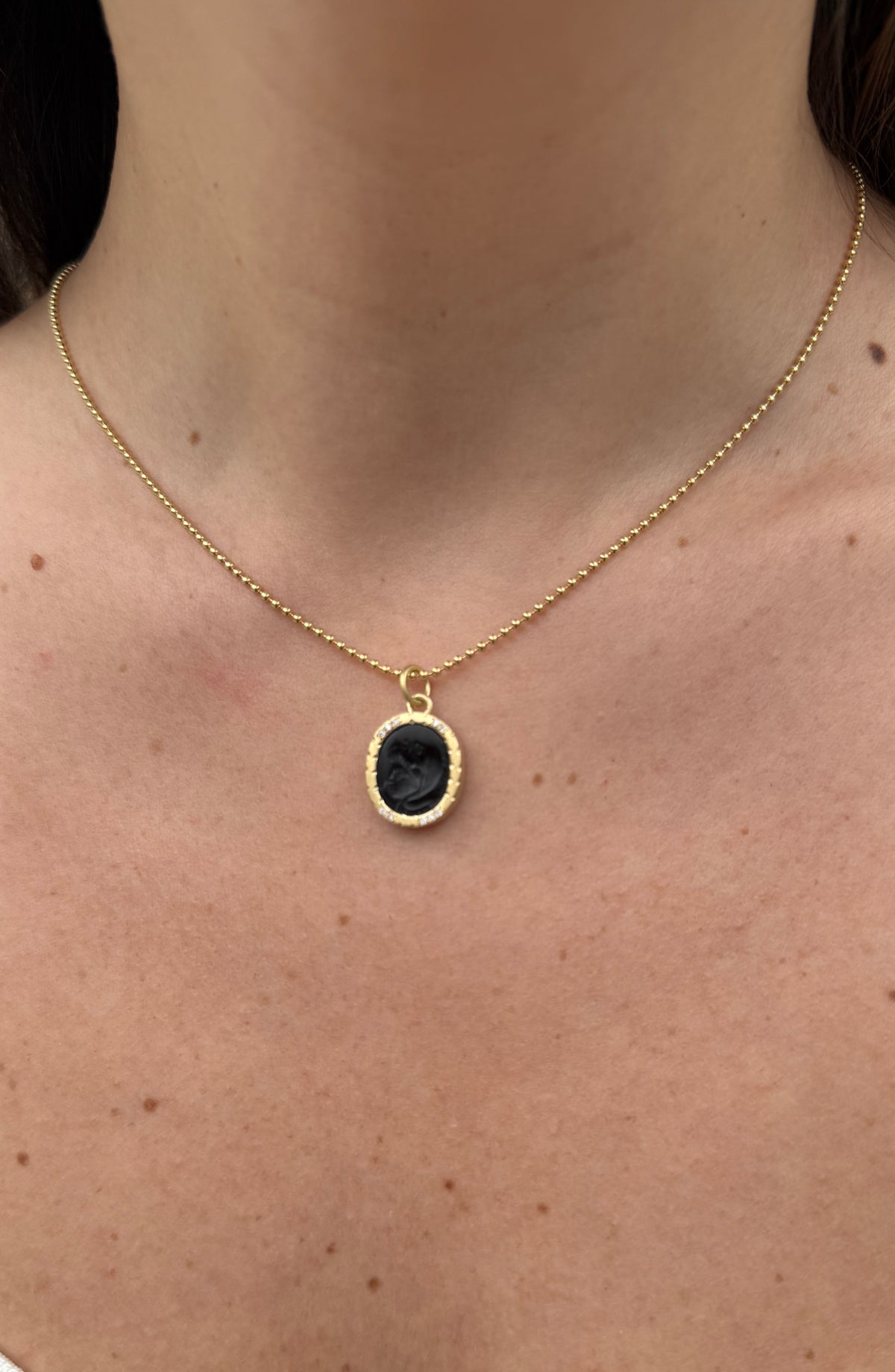 Intaglio Athena Necklace, view 3