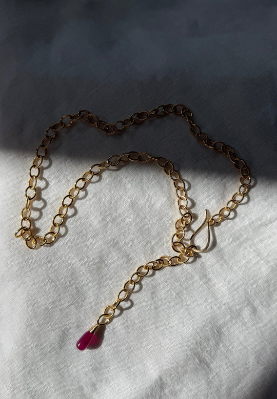 One of a kind Ruby Lariat