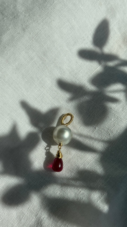 South Sea Pearl & Ruby Pendant