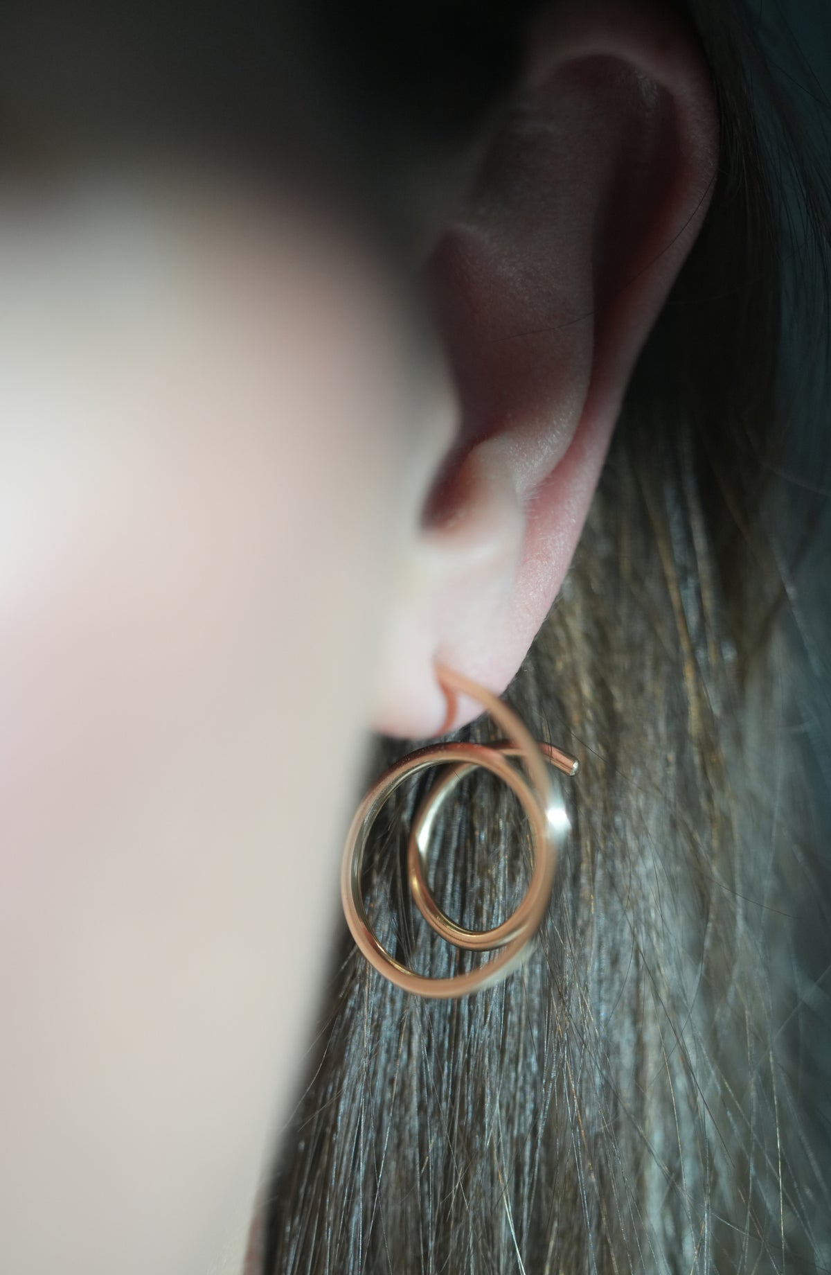 Elio Double Hoop earrings, view 2