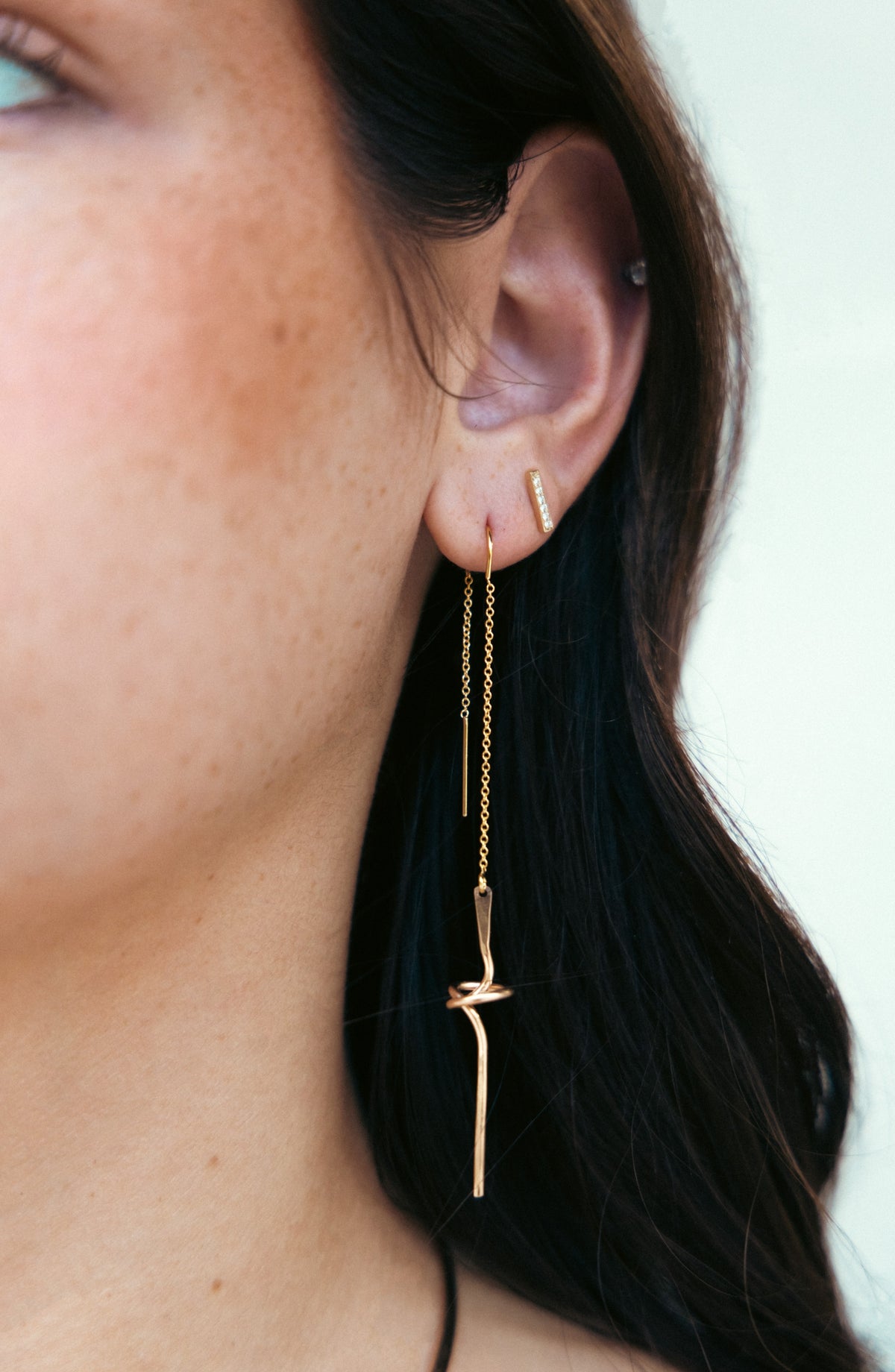 Eris Threaders in 14k gold filled, view 2