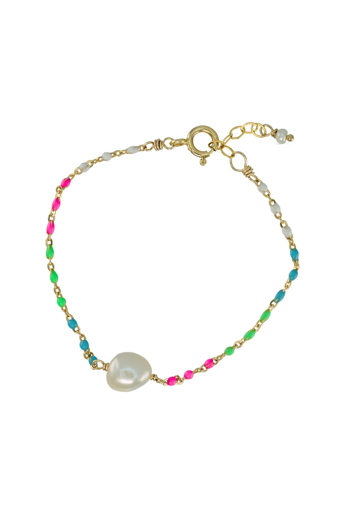 Iris Pearl Bracelet in 14k gold filled