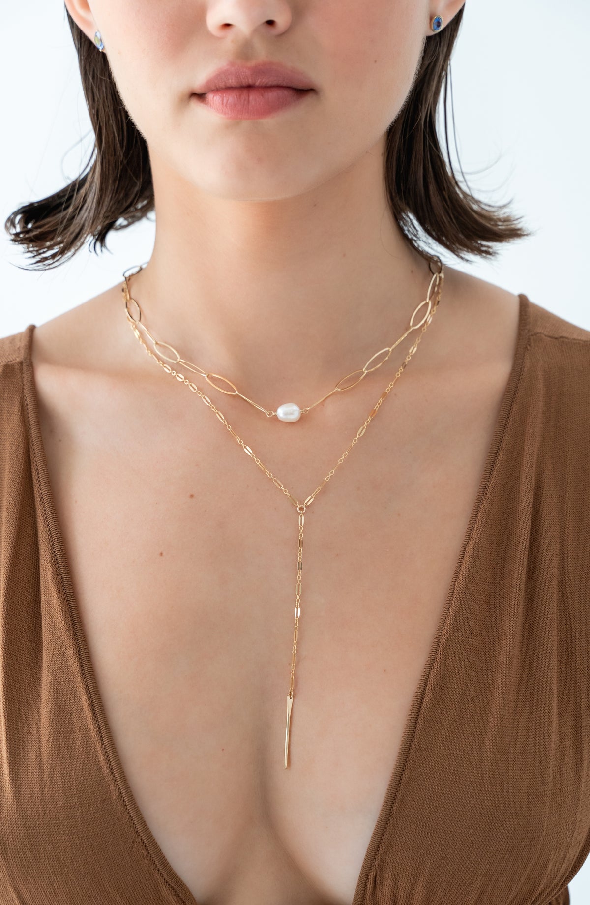 Perla Choker in 14k gold filled, view 2