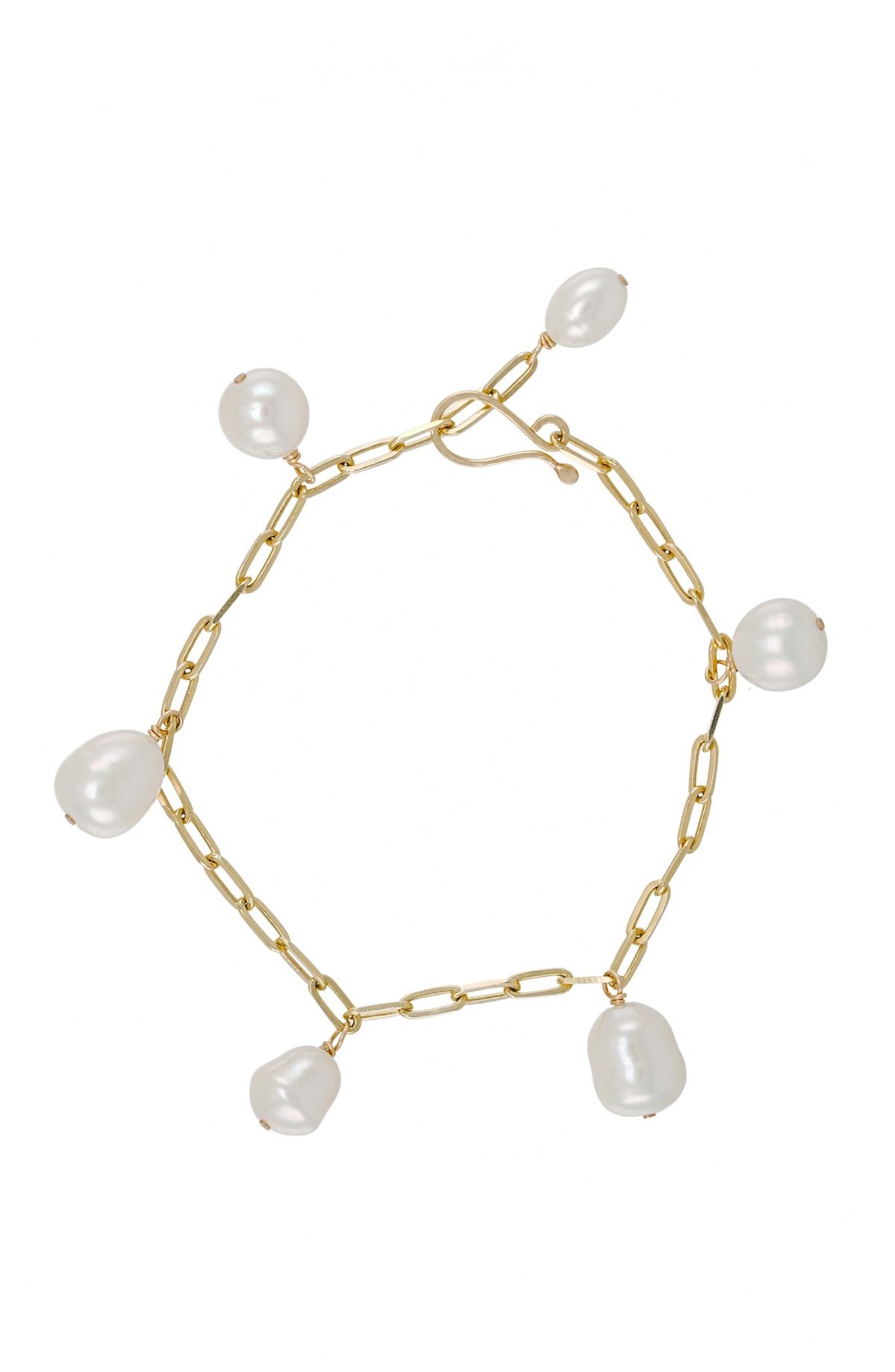 Lunius Bracelet in 14k gold with freshwater pearls