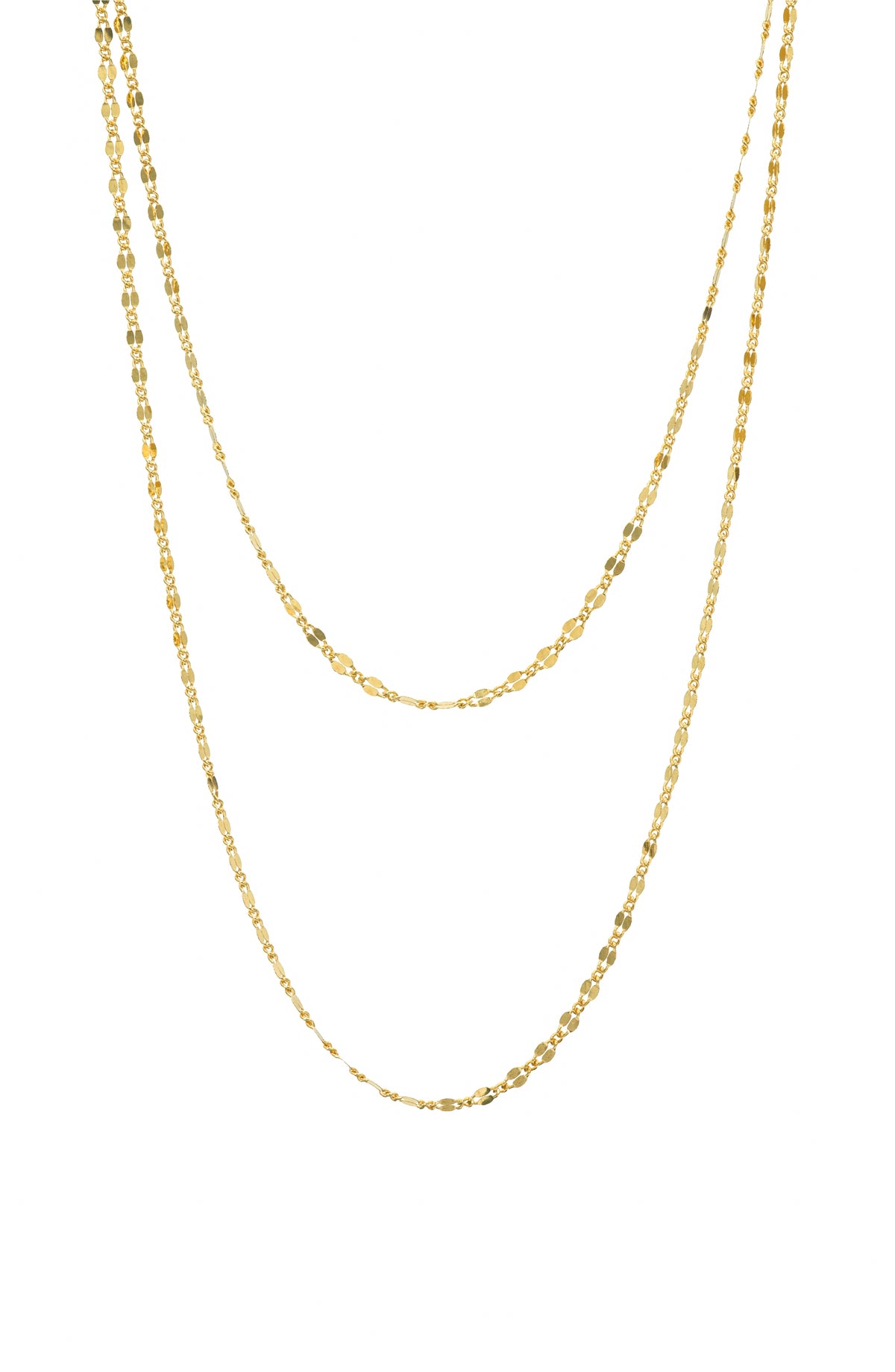 Muse Double Chain Necklace in 14k gold filled