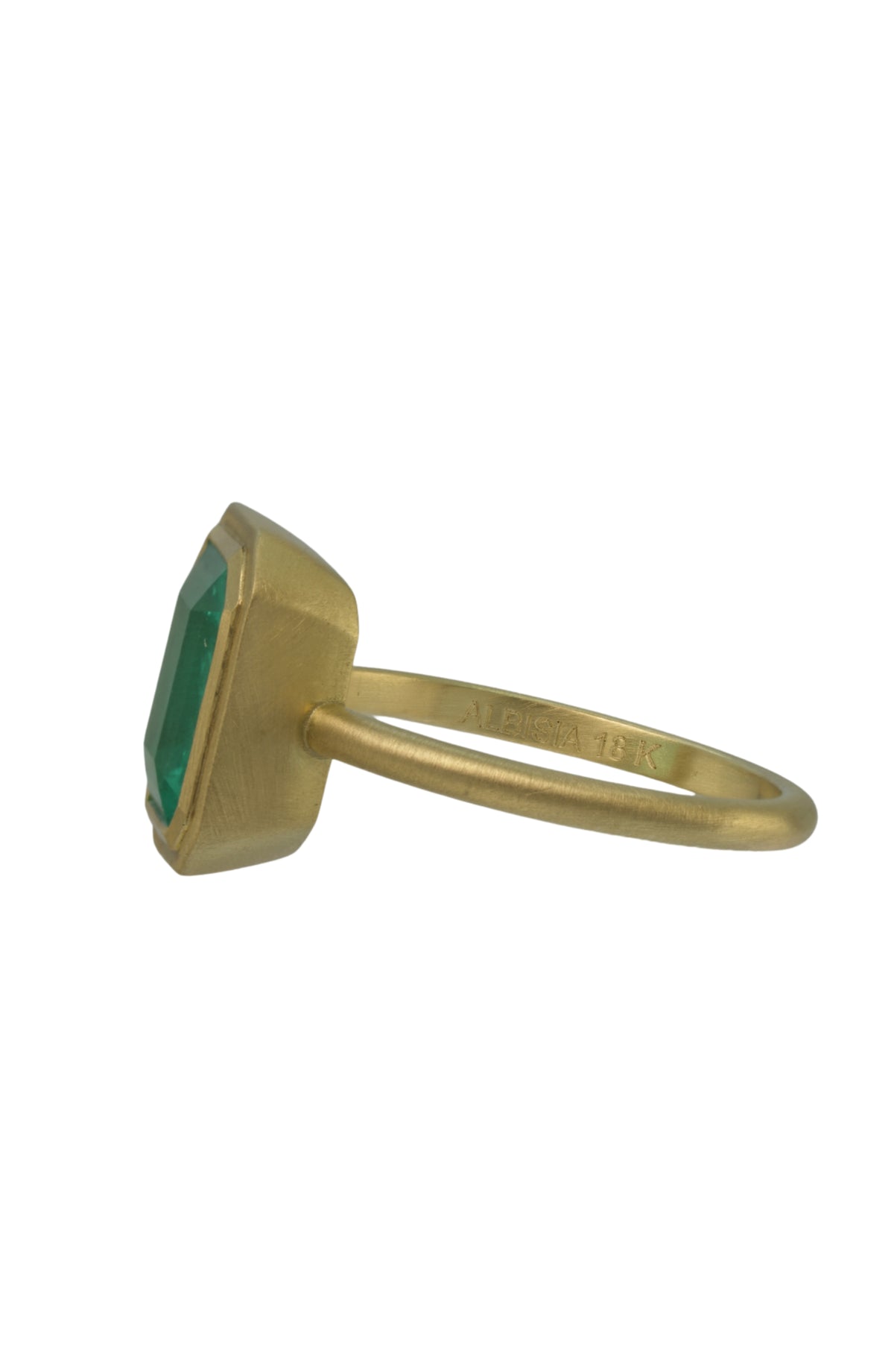Pure Emerald Ring in 18k gold, view 6