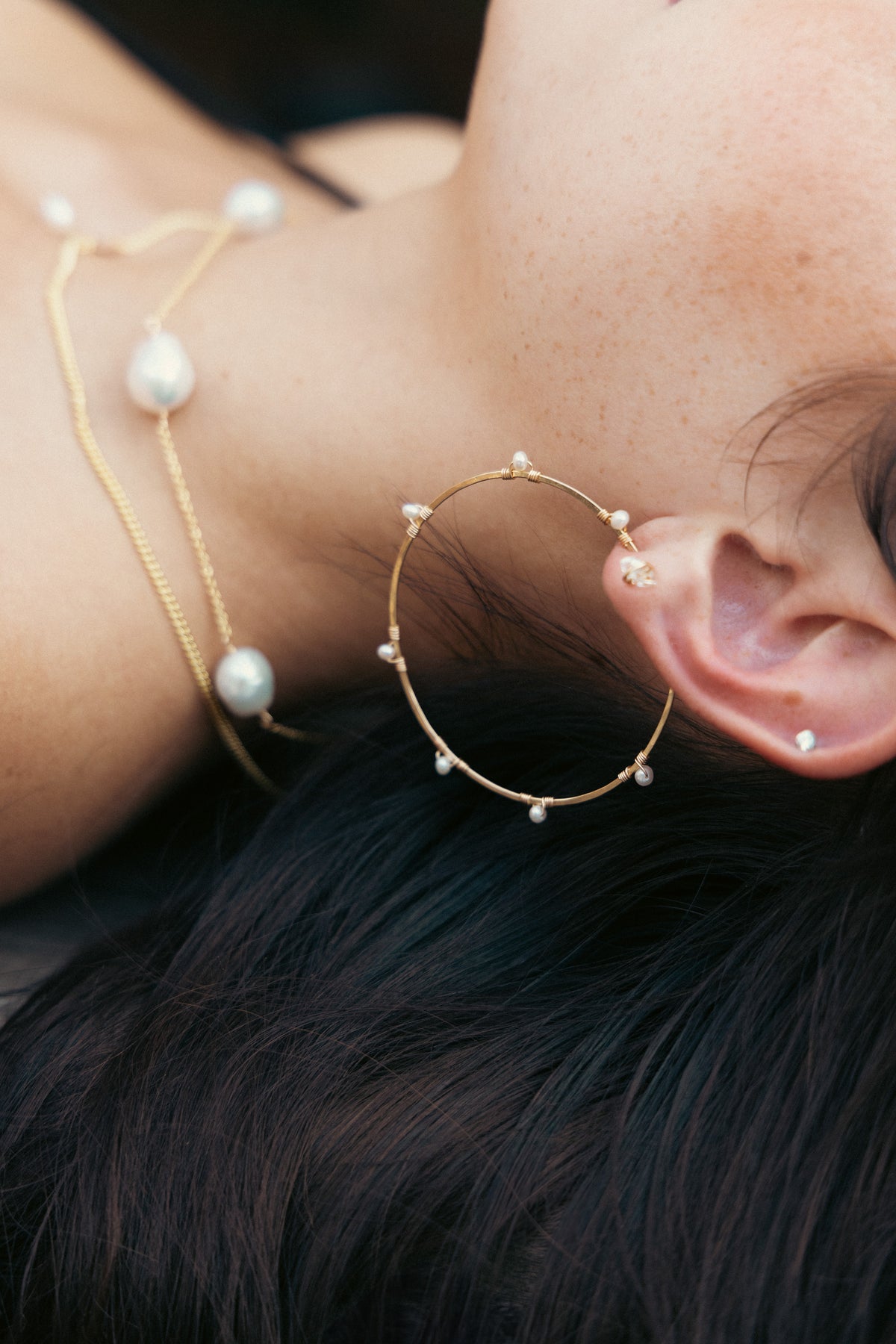 Selia Hoops in 14k gold filled, view 3