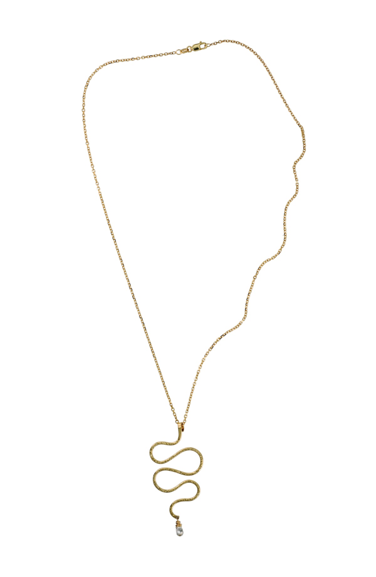 Serpent Necklace with Diamond in 18k gold, view 3