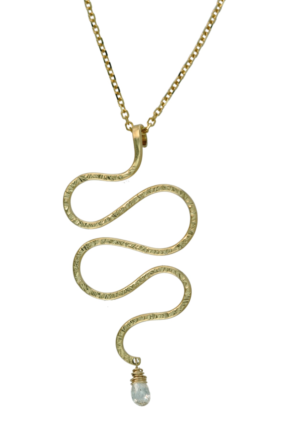 Serpent Necklace with Diamond in 18k gold