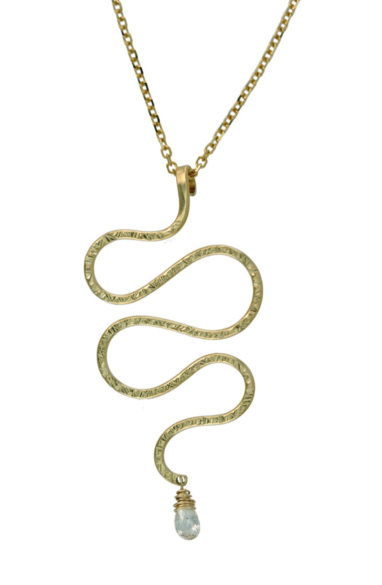 Serpent Necklace with Diamond