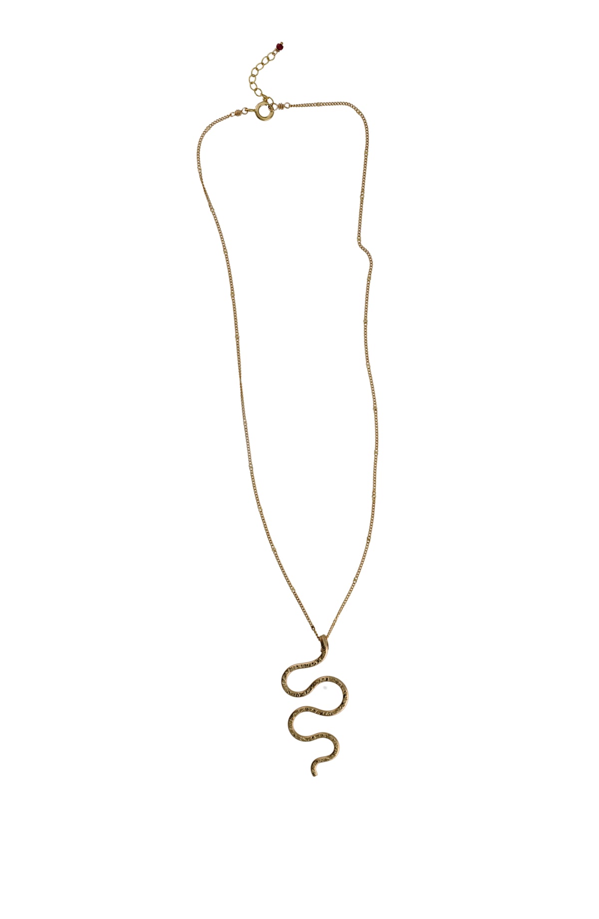 Serpent Necklace in 14k gold filled, view 2
