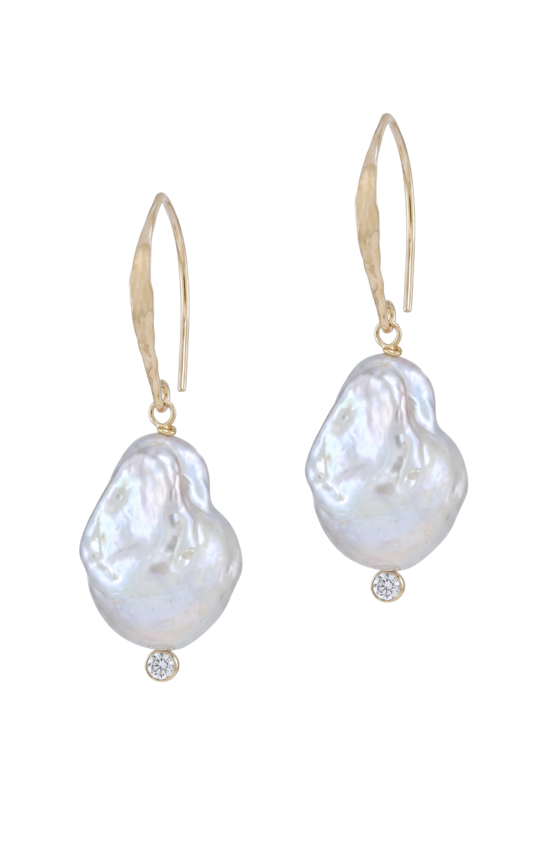 Silver Baroque Pearl Earrings