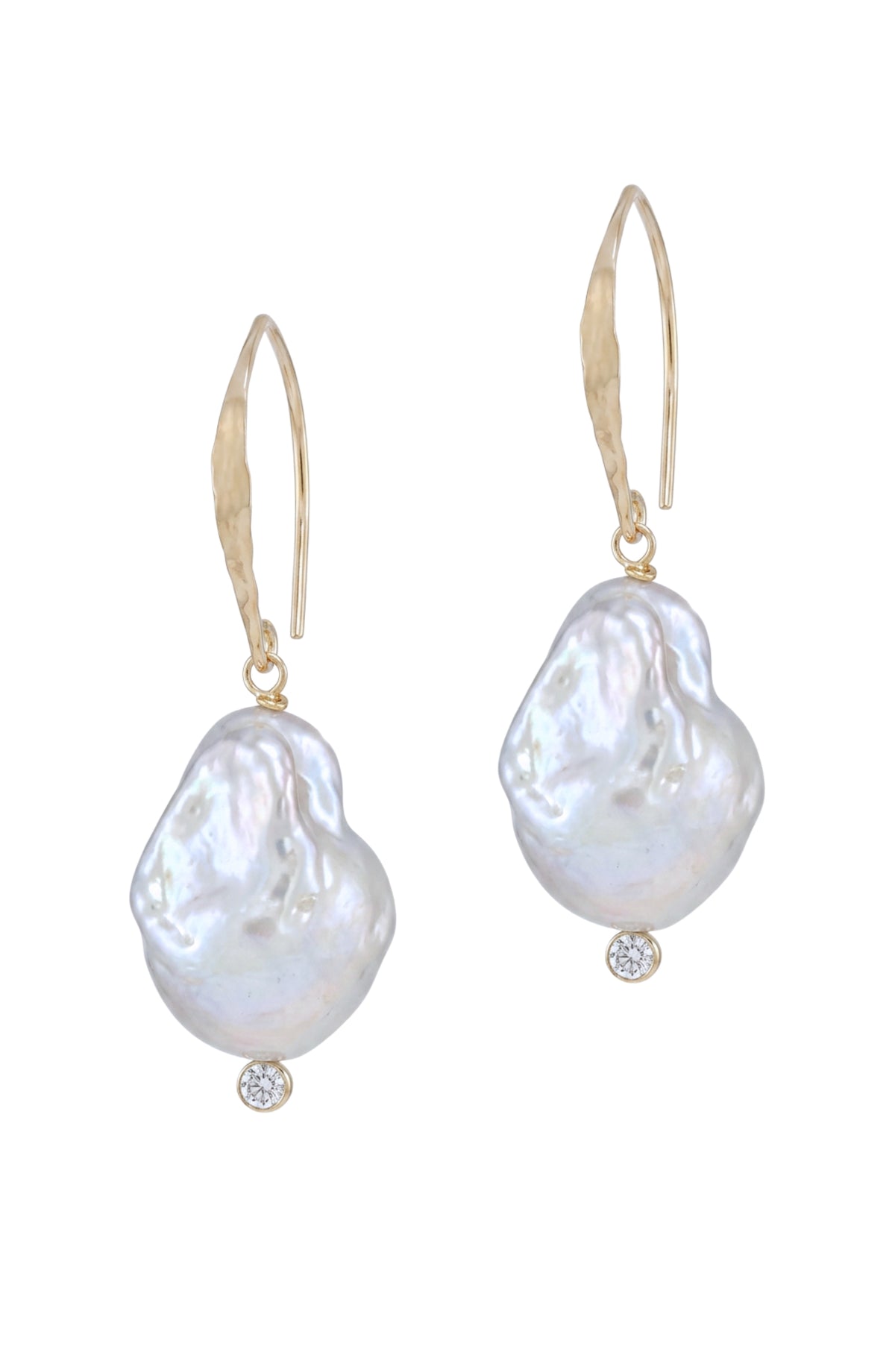 Silver Baroque Pearl Earrings in 14k gold filled