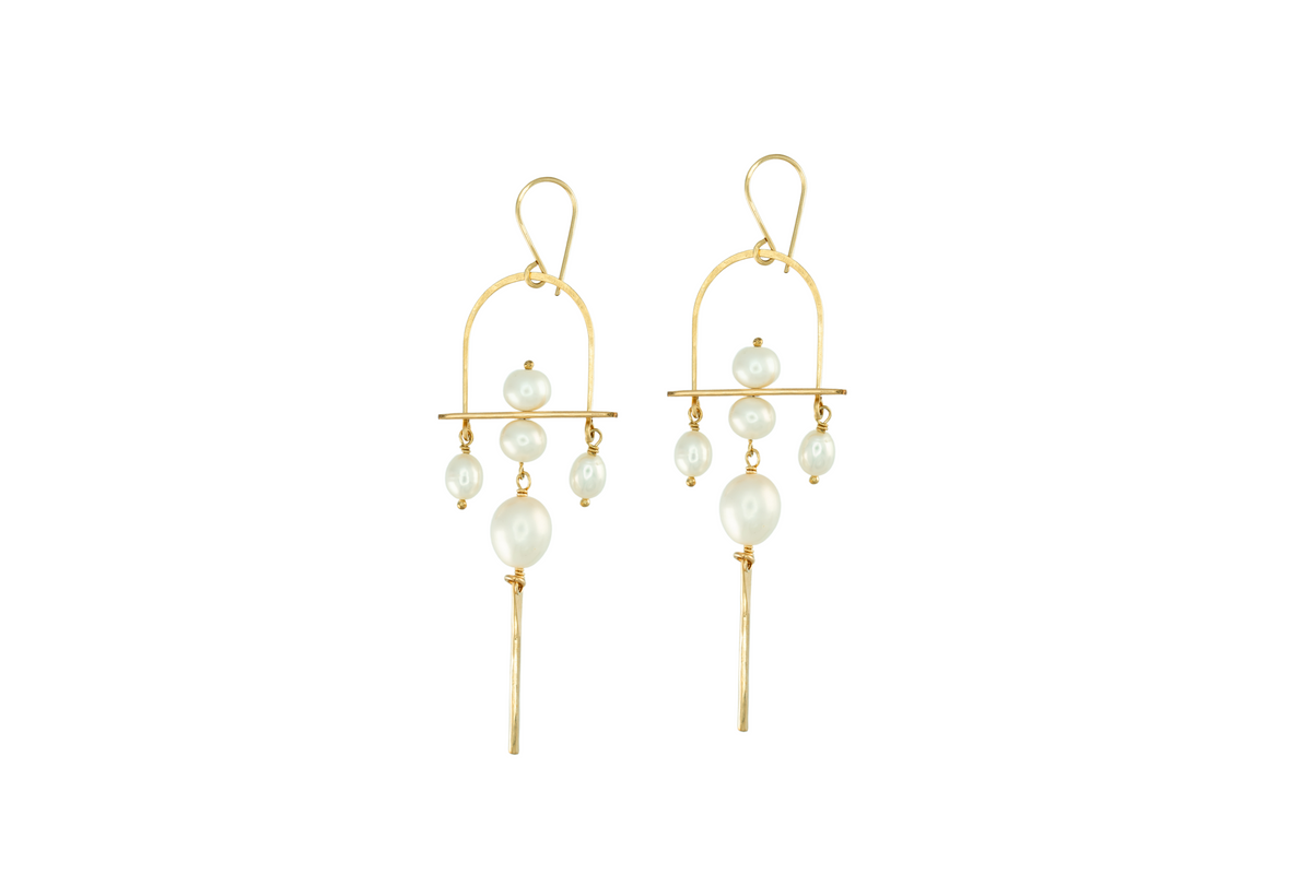Sirena Earrings in 14k gold filled, view 3