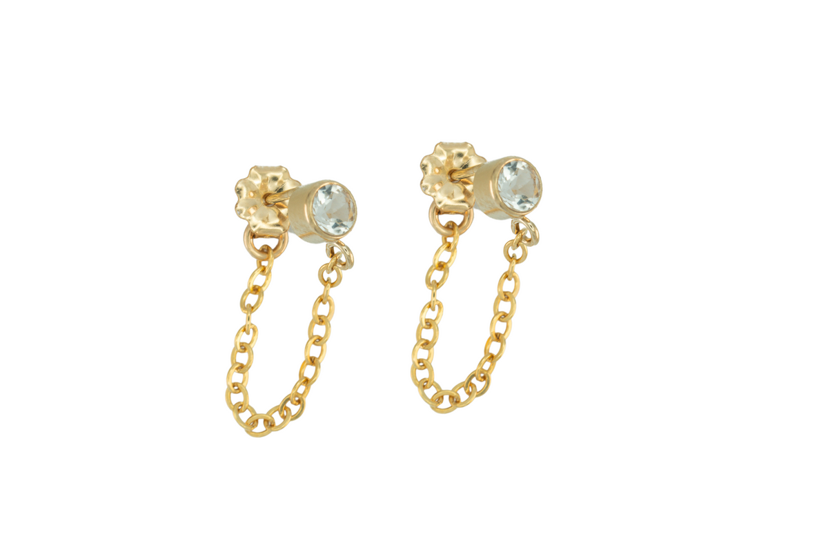 Topaz Chain Studs