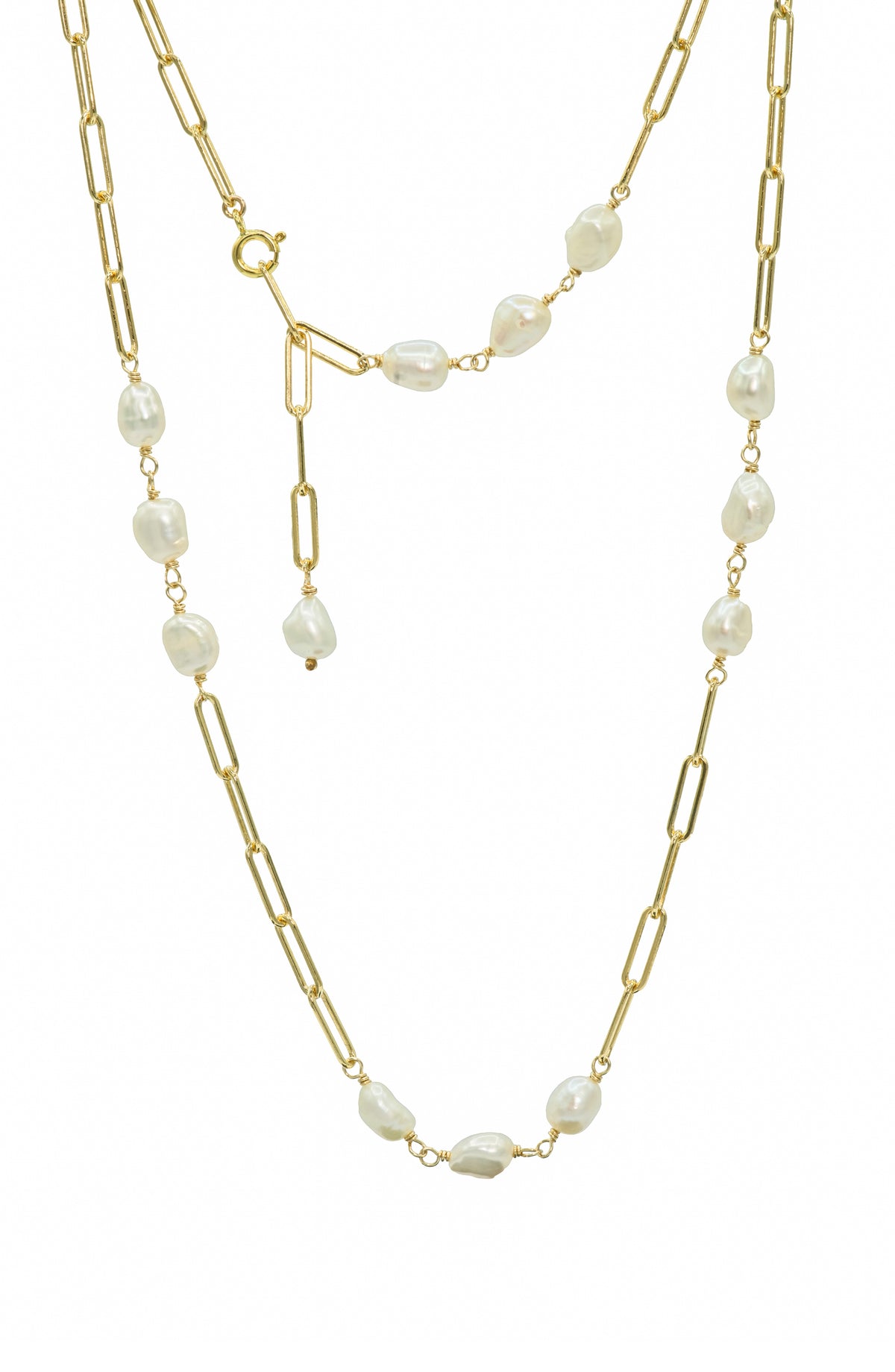 Veda Pearl Necklace in 14k gold filled