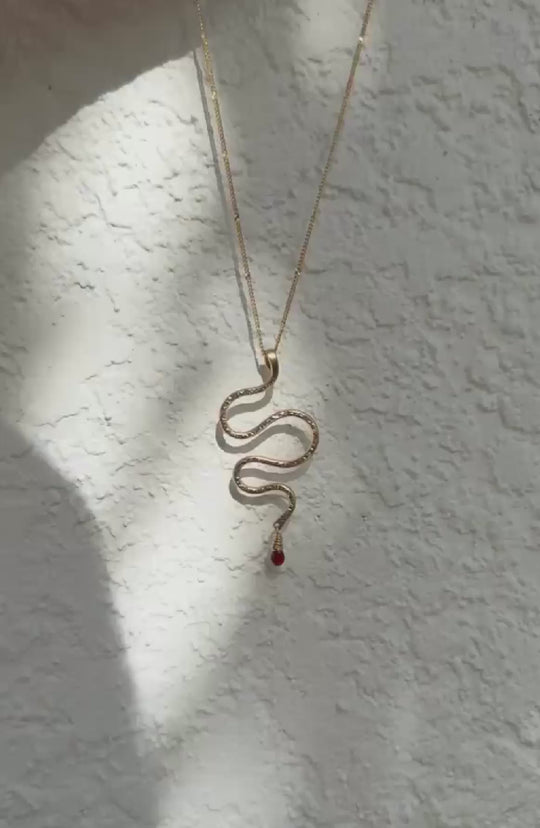 Serpent Necklace with Ruby