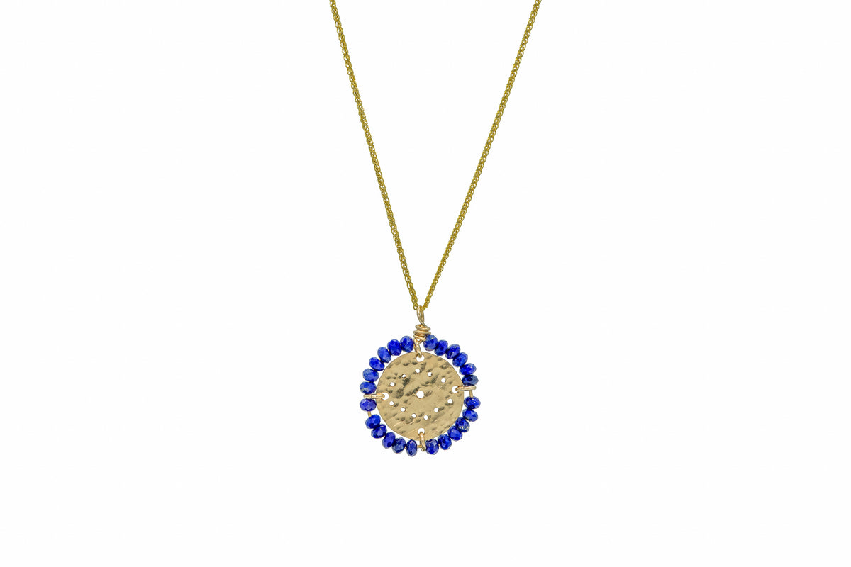 Nazar Gemstone Lapis Necklace