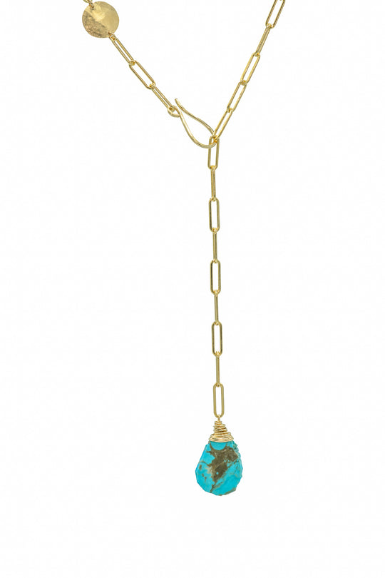 Veda Turquoise Lariat