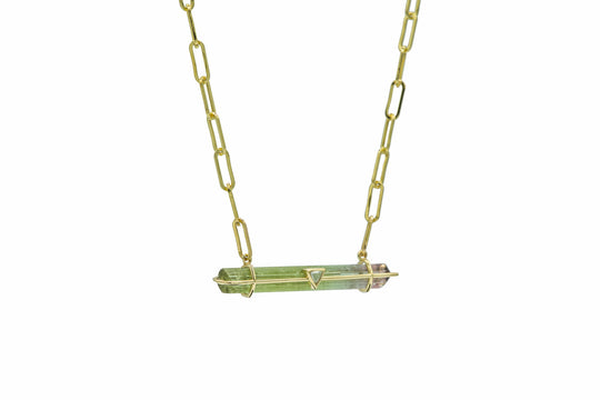 Raw Tourmaline Crystal Necklace
