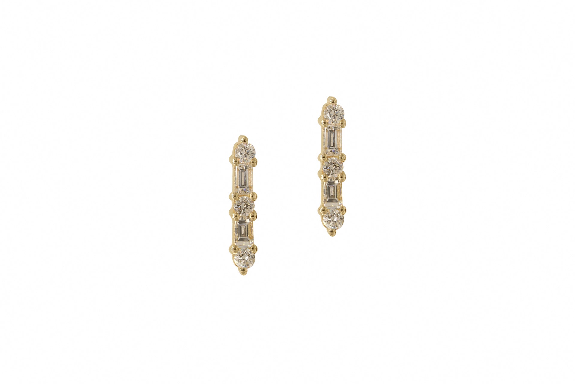 Baguette Studs - Albisia Jewelry