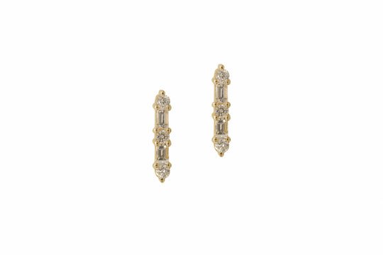 Baguette Studs - Albisia Jewelry